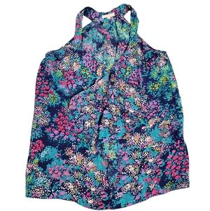 Shoshanna Floral Silk Ruffle Tank Blouse Size 0